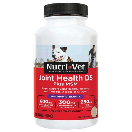 Nutri-Vet Joint Health DS Plus MSM Maximum - комплекс Нутри-Вет Максимум для здоровья суставов собак