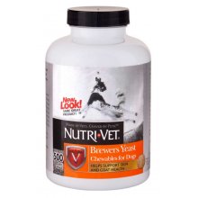Nutri-Vet Brewers Yeast - Нутрі-Вет Бреверсы жувальні таблетки з часником для собак