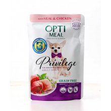 OptiMeal Privilege - консервы ОптиМил с телятиной и курицей для собак мелких пород