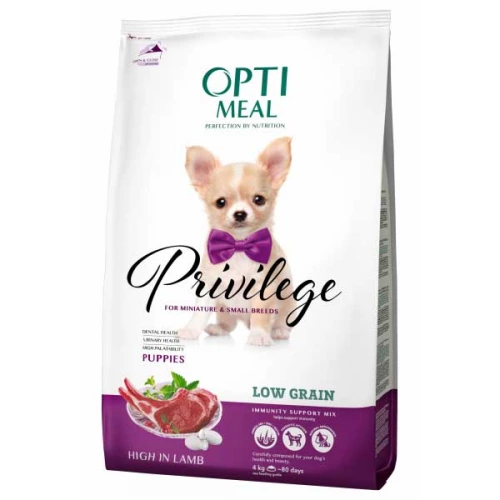 OptiMeal Privilege Puppies - корм ОптиМил с ягненком для щенков малых пород