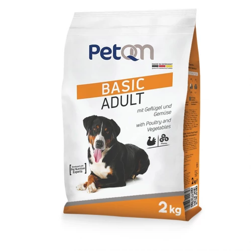 PetQM Dog Basic Adult with Poultry and Vegetables - корм ПетКьюМ Базіс з птицею і овочами для собак