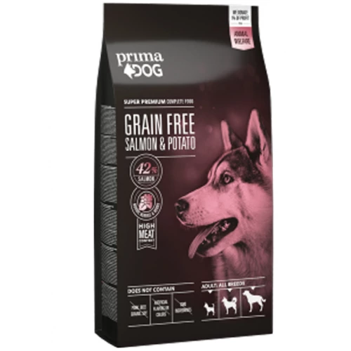 PrimaDog Adult All Breeds Grain Free - корм Пріма Дог з лососем для дорослих собак всіх порід