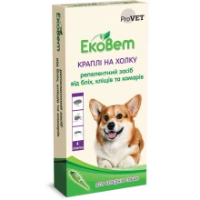 ProVet EcoVet - краплі на холку ПроВет ЕкоВет від бліх та кліщів для собак середніх порід