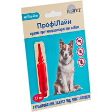 ProVet ProfiLine - капли на холку ПроВет ПрофиЛайн от паразитов для собак весом от 10 кг до 20 кг