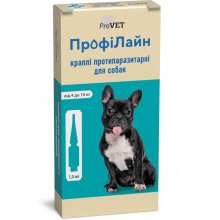 ProVet ProfiLine - капли ПроВет ПрофиЛайн от блох и клещей для собак весом от 4 кг до 10 кг