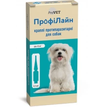 ProVet ProfiLine - капли ПроВет ПрофиЛайн от блох и клещей для собак весом до 4 кг