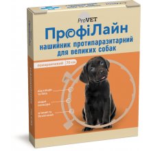 ProVet ProfiLine - ошейник ПроВет ПрофиЛайн против блох и клещей для собак крупных пород, оранжевый