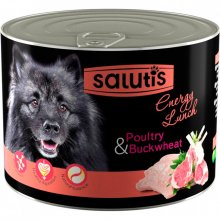 Salutis Energy Lunch - консервы Салютис Готовый обед с птицей, ягненком и гречкой для собак
