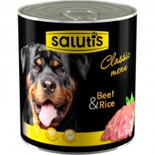 Salutis Classic Menu - консервы Салютис Классик с говядиной для собак