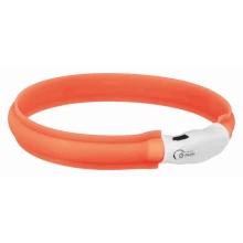 Trixie USB Flash Light Band - светящийся ошейник Трикси оранжевый