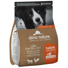 Almo Nature Holistic Dog M-L - корм Альмо Натюр з ягням, куркою та рисом для собак середніх порід