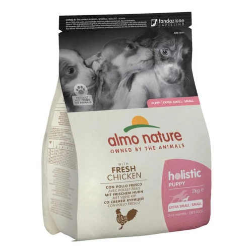 Almo Nature Holistic Puppy XS-S - корм Альмо Натюр с курицей для щенков мелких пород