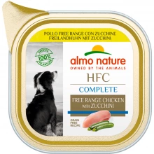 Almo Nature HFC Dog Complete - консерви Альмо Натюр з куркою і цукіні для собак, ламістер
