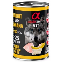 Alpha Spirit Dog Rabbit with Banana - консервы Альфа Спирит с кроликом и бананом для собак