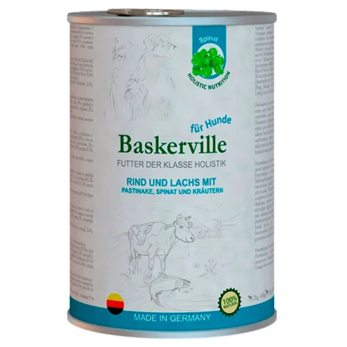 Baskerville - консервы Баскервиль с лососем и говядиной для собак