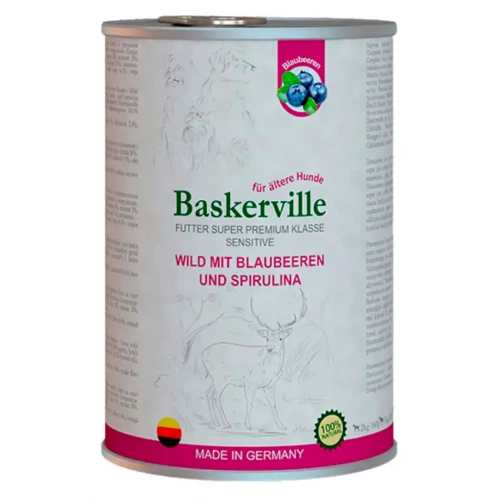 Baskerville - консервы Баскервиль с олениной и черникой для собак