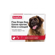 Beaphar Flea Drops - капли от блох и клещей Бифар для собак крупных пород