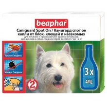 Beaphar Caniguard Spot On - краплі протипаразитарні Біфар для цуценят і собак середніх порід