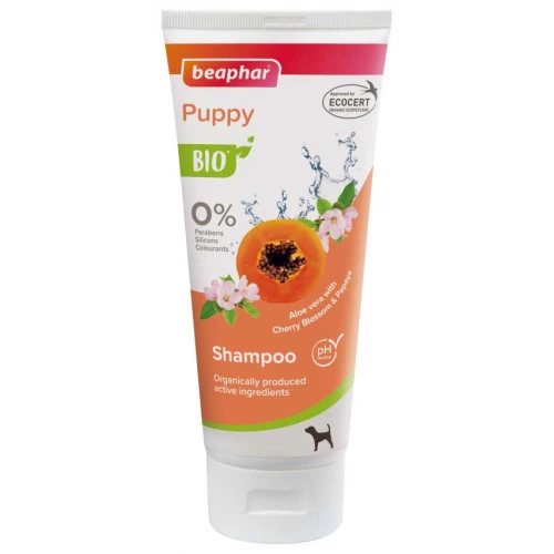 Beaphar Puppy Bio Shampoo - шампунь Бифар с папайей и цветками вишни для щенков