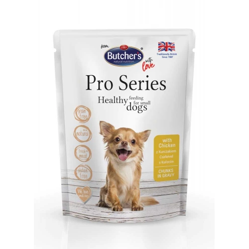 Butchers Dog Pro Series - консерви Батчерс шматочки з куркою в соусі для собак дрібних порід
