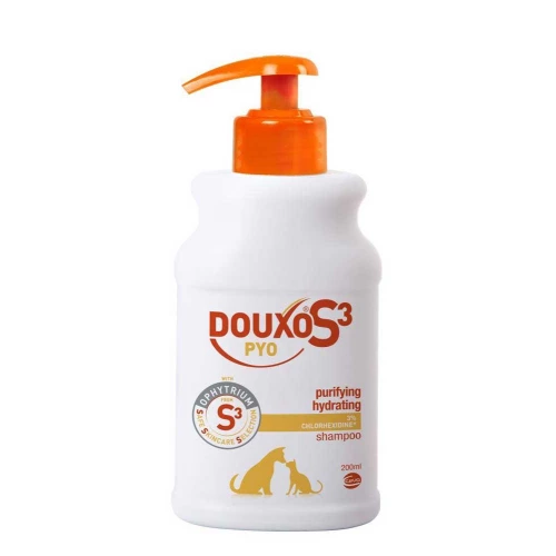 Ceva Douxo S3 Pyo - антибактериальный и противогрибковый шампунь Дуксо Пио для собак и кошек
