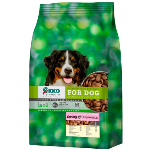 Сухий корм Екко-гранула з креветкою для собак середніх і великих порід