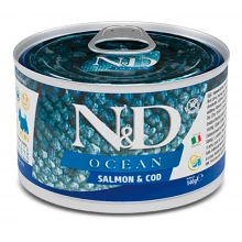 Farmina N&D Ocean Dog Mini Salmon Cod - консерви Фарміна з лососем і тріскою для собак