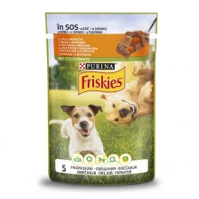 Friskies Dog - консервы Фрискис с курицей и морковью в подливке для собак