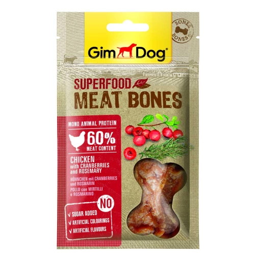 Gimpet Superfood - мясные косточки Джимпет с курицей, клюквой и розмарином для собак