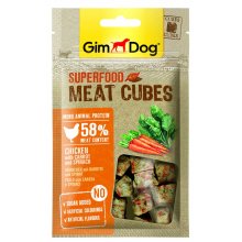 Gimpet Superfood - мясные кубики Джимпет с курицей, морковью и шпинатом для собак