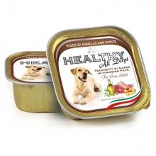 Healthy All Days Dog - консервы Хелфи кусочки в паштете с ягненком и картофелем для собак