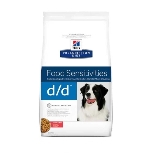 Hills PD Canine d/d - диетический корм Хиллс при пищевых аллергиях у собак с лососем и рисом
