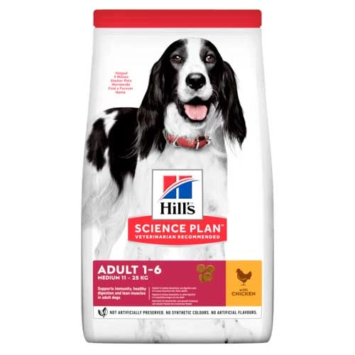 Hills SP Adult Medium Chicken - корм Хиллс для взрослых собак средних пород, с курицей