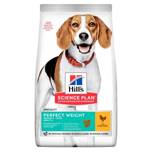 Hills SP Adult Perfect Weight Medium - корм Хіллс для собак середніх порід схильних до повноти