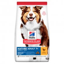 Hills SP Mature Adult 7+ Medium Chicken - корм Хиллс для пожилых собак, с курицей