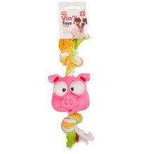 Karlie-Flamingo Animal - игрушка Карли-Фламинго Голова с канатом для собак