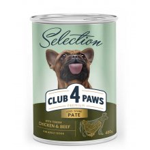 C4P Premium Selection Pate - консервы Клуб 4 Лапы паштет с курицей и говядиной для собак