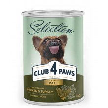 C4P Premium Selection Pate - консервы Клуб 4 Лапы паштет с курицей и индейкой для собак