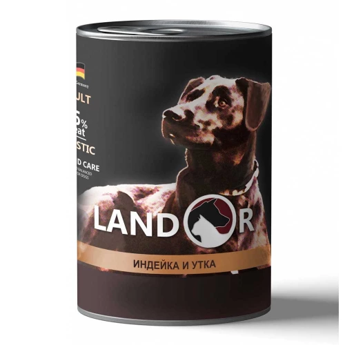Landor Dog All Breed - консервы Ландор с индейкой и уткой для собак всех пород