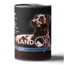 Landor Dog All Breed - консервы Ландор с ягненком и лососем для собак всех пород