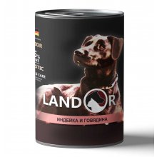 Landor Puppy All Breed - консерви Ландор з індичкою та яловичиною для цуценят всіх порід