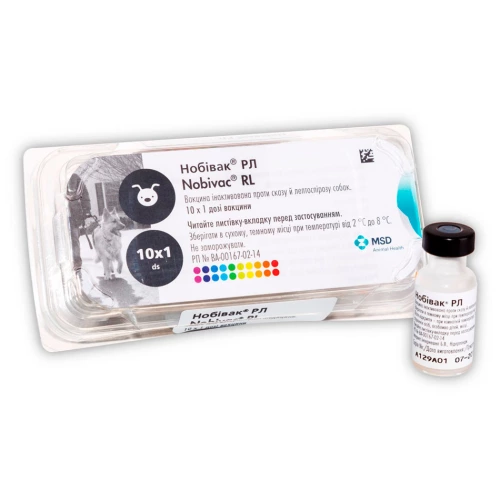 MSD Nobi-Vac RL - вакцина Нобівак проти лептоспірозу та сказу