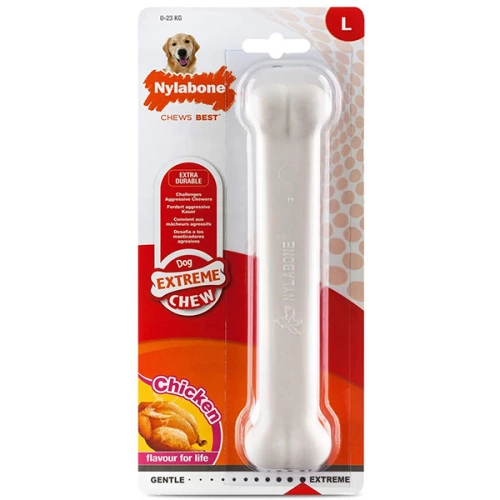 Nylabone Extreme Chew Bone - іграшка жувальна Нілабон Кістка зі смаком курки для собак