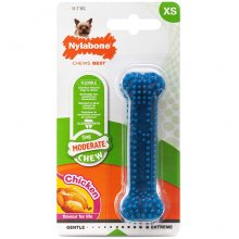 Nylabone Moderate Chew Dental Bone - іграшка жувальна Нілабон Кістка зі смаком курки для собак