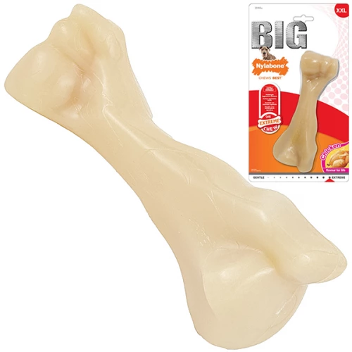 Nylabone Extreme Chew Big Bone - игрушка жевательная Нилабон Кость со вкусом курицы для собак