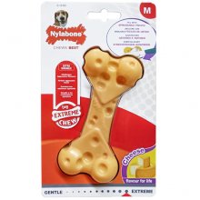 Nylabone Extreme Chew Cheese Bone - игрушка жевательная Нилабон Кость со вкусом сыра для собак
