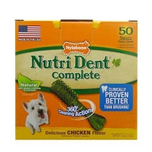 Nylabone Nutri Dent - лакомство Нилабон с курицей для чистки зубов собак