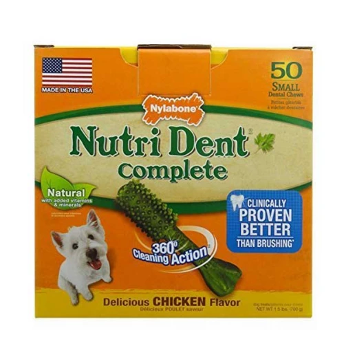 Nylabone Nutri Dent - ласощі Нілабон з куркою для чищення зубів собак