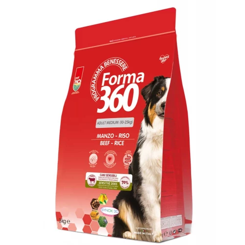 Pet 360 Forma 360 Dog Medium - корм Пет 360 с говядиной и рисом для собак средних пород