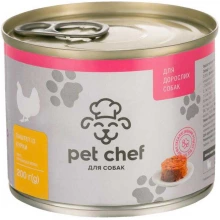 Pet Chef - консерви Пет Шеф м'ясний паштет із курки для дорослих собак